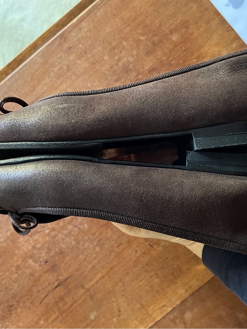 Chanel Brown suede Cap-Toe Bow Ballet Flats - Picture 5 of 11